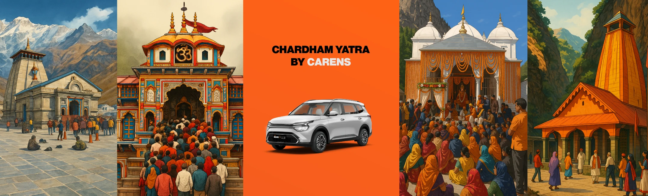 Delhi to Char Dham Yatra by Carens